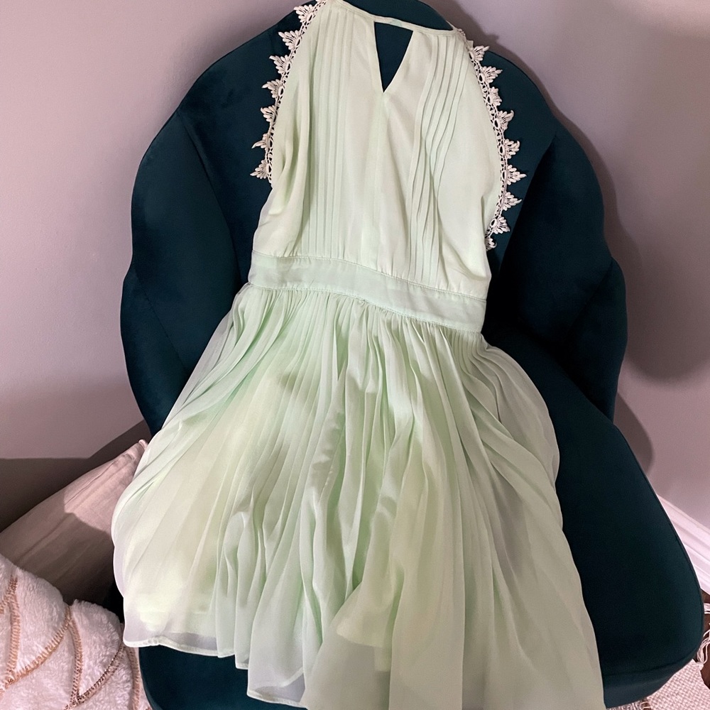 Backless soft mint green fairy-like dress!